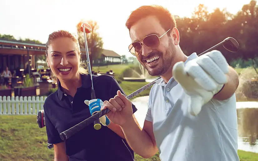 Cou0le golfing